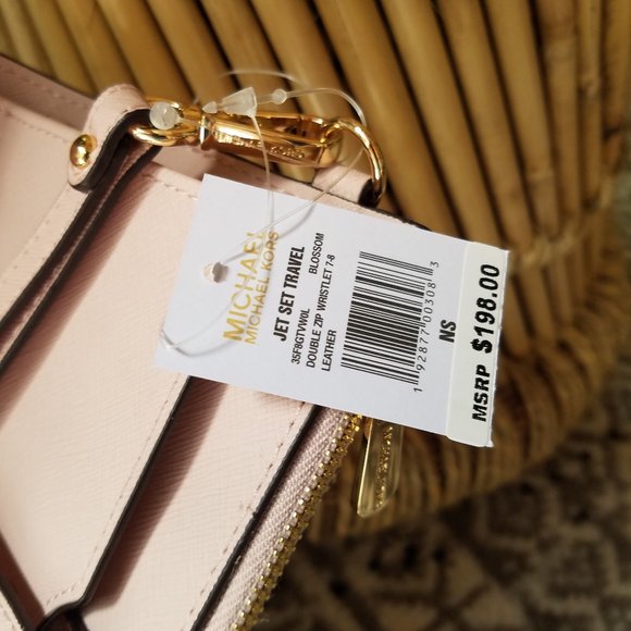 Michael Kors Jet Set Travel Wristlet Blossom New - Picture 8 of 9